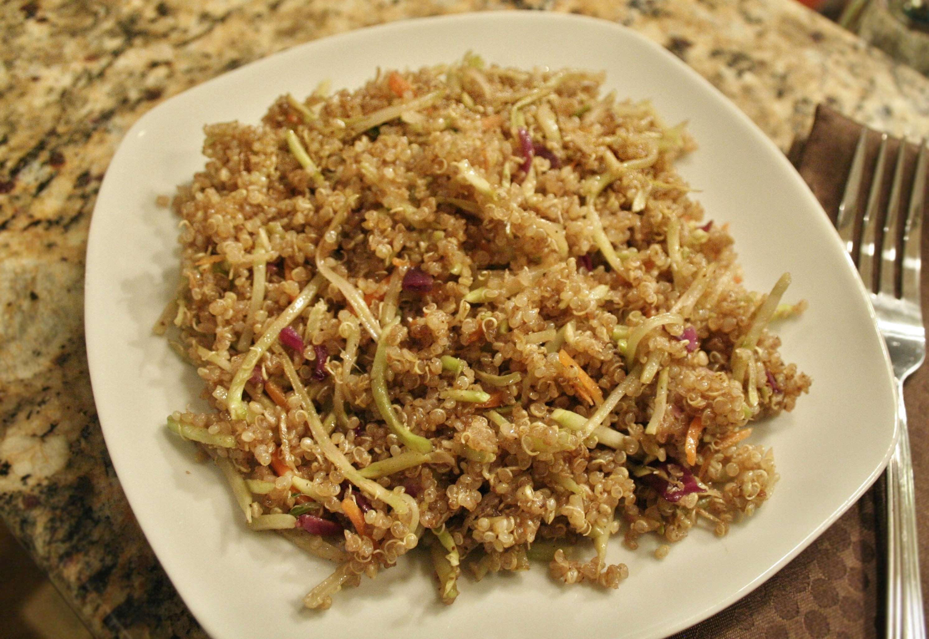 Cabbage fried quinoa