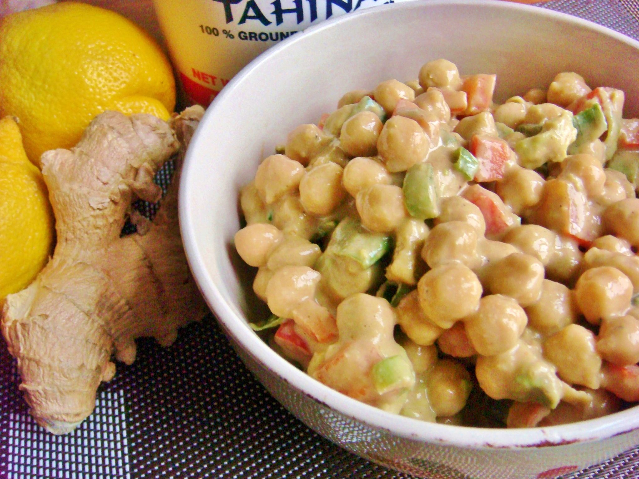 10 minute vegan Creamy Chickpea salad