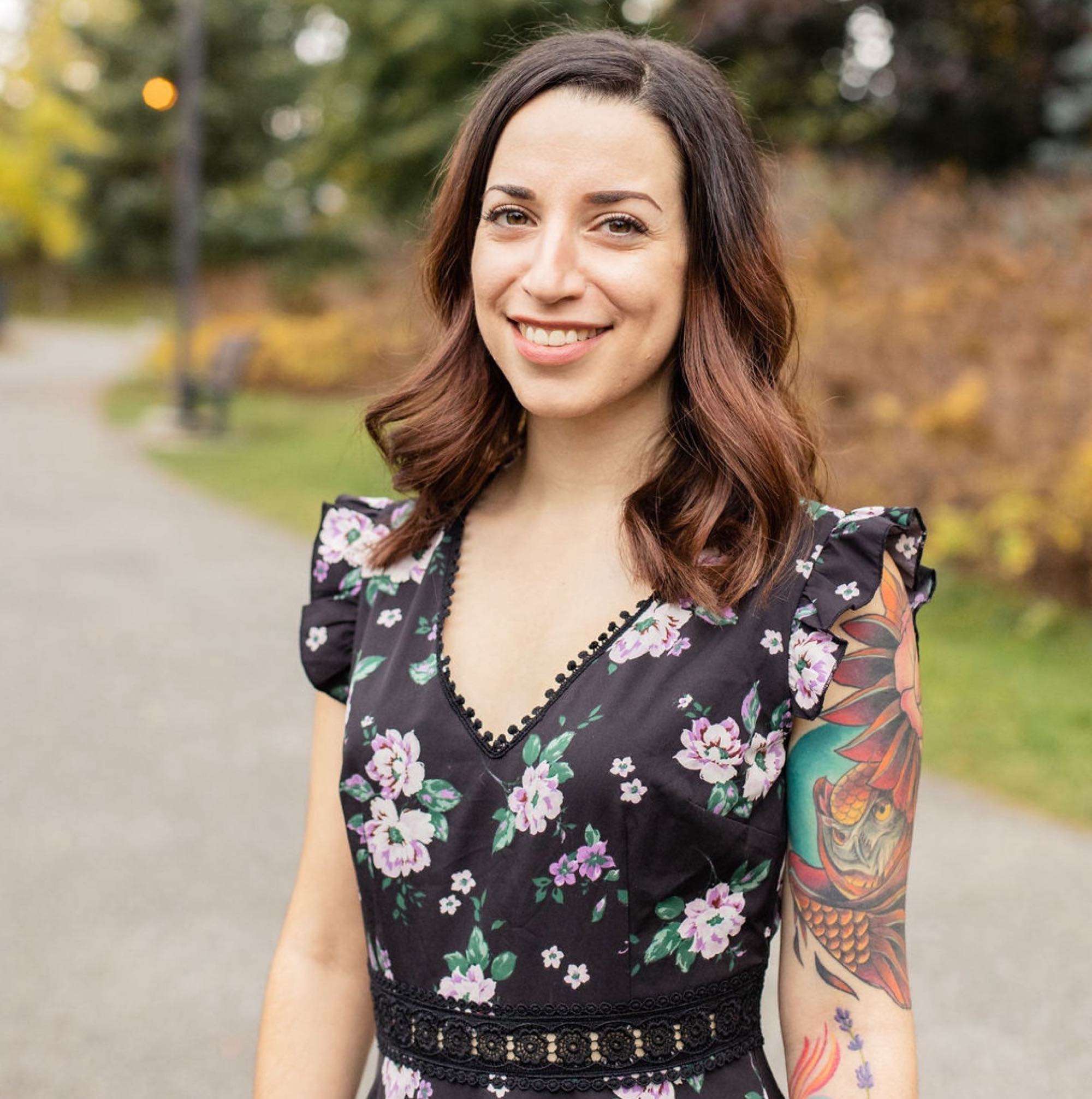 Christina Najjar Standing Outside